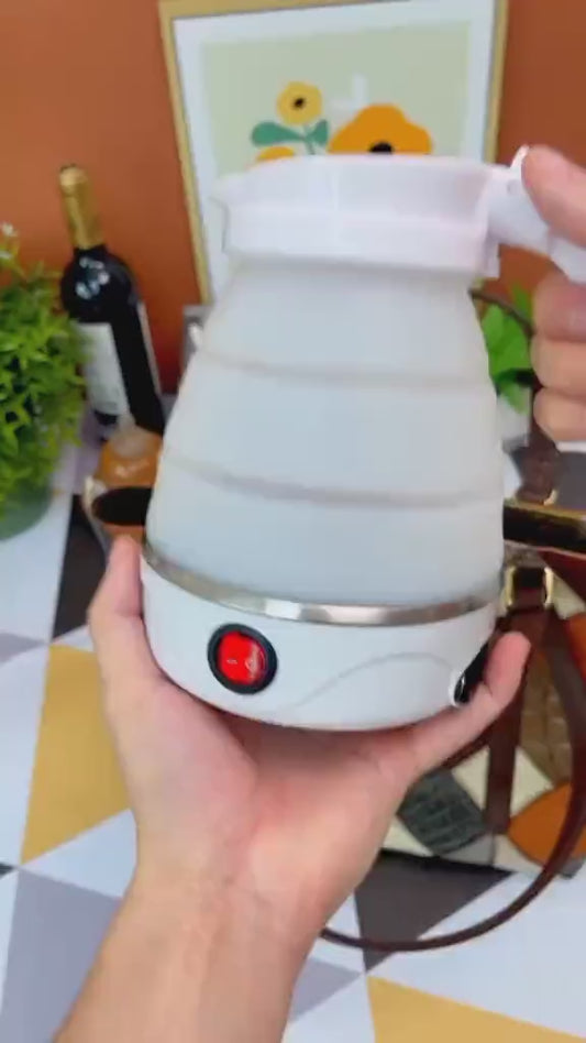 Portable Electric Kettle 600ml Collapsible Silicone Multicolor