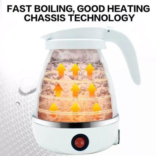 Portable Electric Kettle 600ml Collapsible Silicone Multicolor