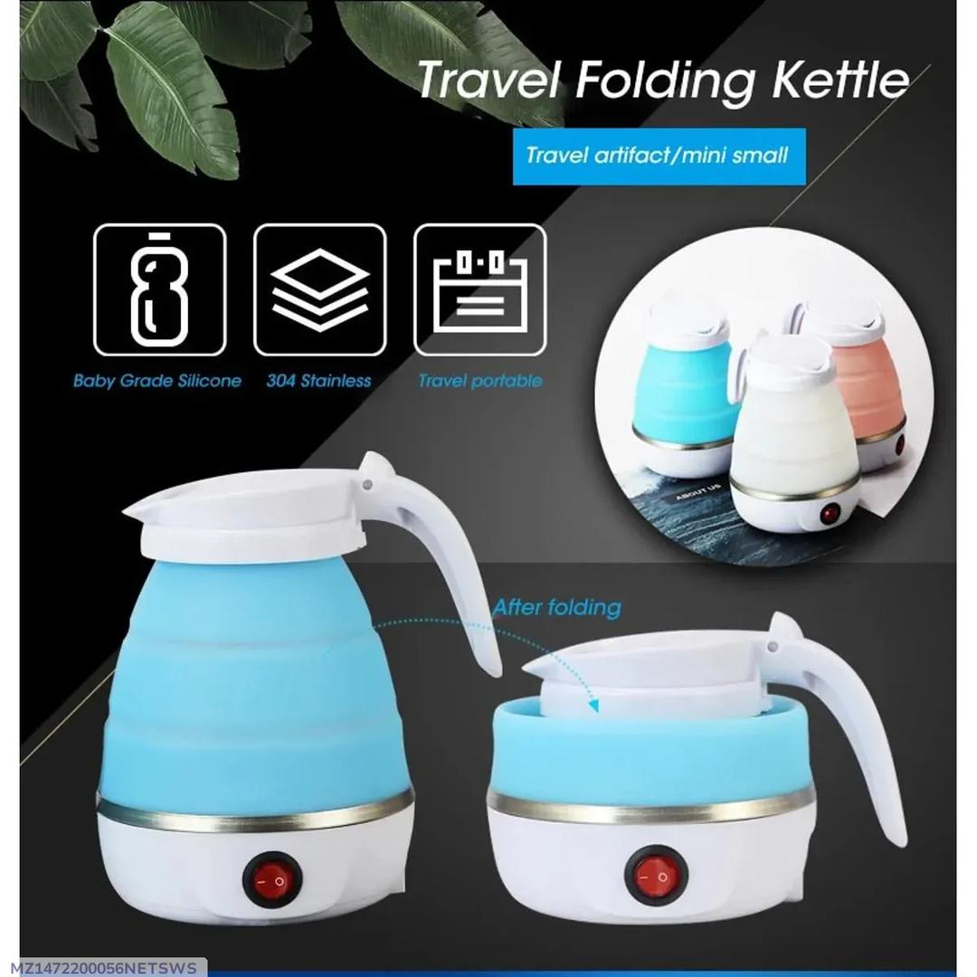 Portable Electric Kettle 600ml Collapsible Silicone Multicolor