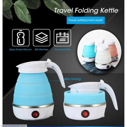 Portable Electric Kettle 600ml Collapsible Silicone Multicolor